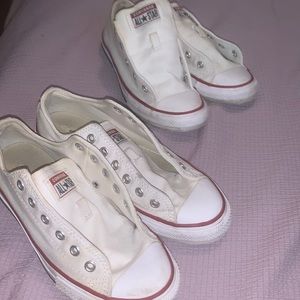 Kids low top white converse